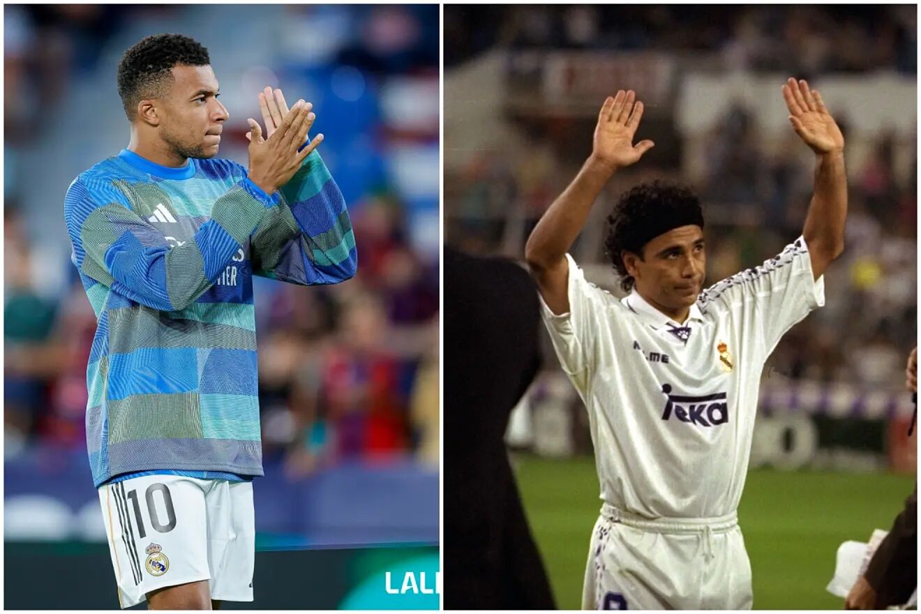 Mbapp� y Hugo, con la camiseta del Real Madrid