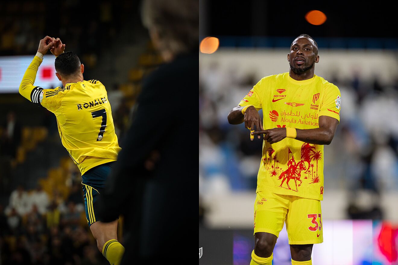 Cristiano Ronaldo reacciona tras ser superado por Juli�n Qui�ones en...