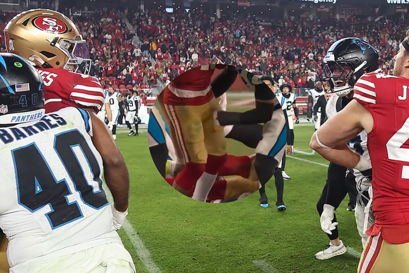 Un vil golpe bajo desata la pelea entre 49ers y Panthers
