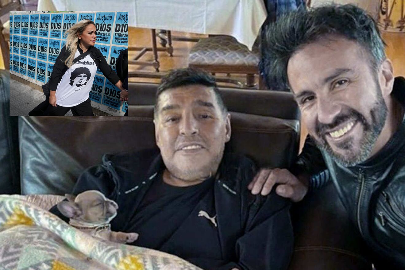 Un montaje con Maradona, Luque, su m�dico personal, y Ver�nica...
