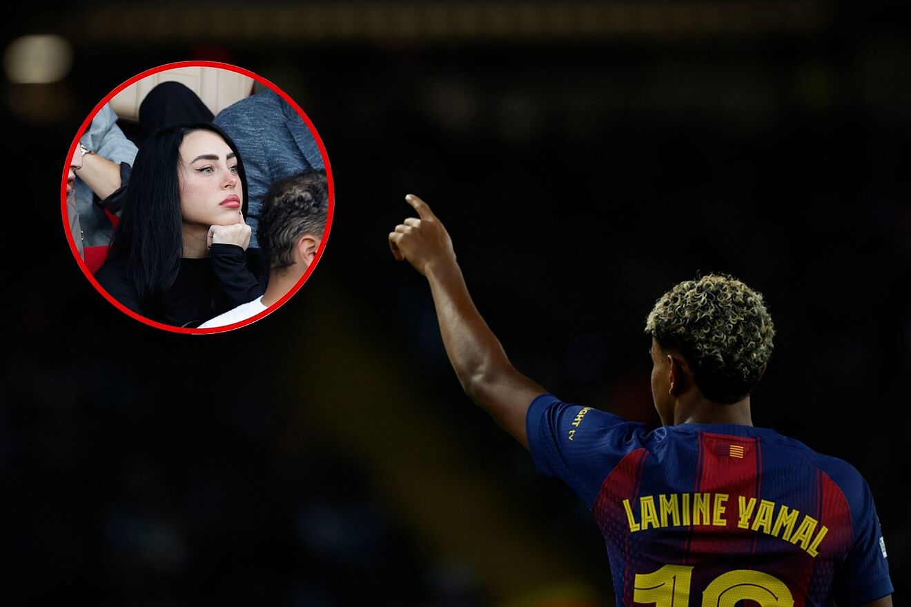 La reacci�n de Lamine Yamal al ver a Nicki Nicole entre jugadores del...