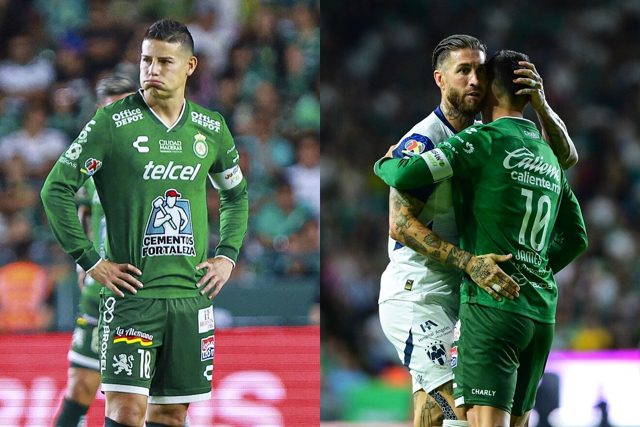 Resumen y goles Le�n vs Monterrey: Sergio Ramos vence a su excompa�ero James Rodr�guez y el colombiano se va expulsado