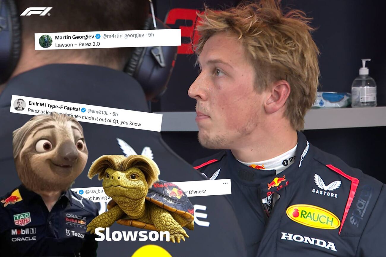 Liam Lawson fue v�ctima de comentarios negativos tras quedar �ltimo...