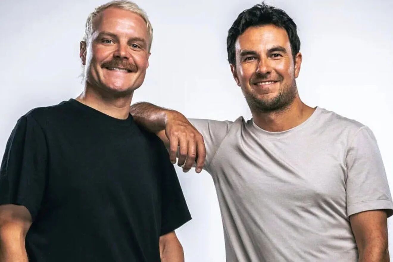 Bottas y Checo posan juntos tras confirmarse su fichaje por Cadillac