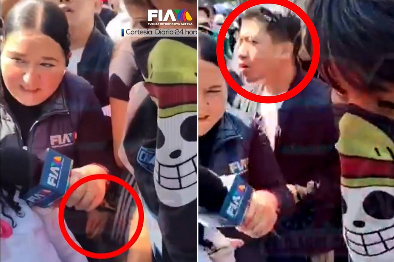 Captura del robo a una reportera de TV Azteca |