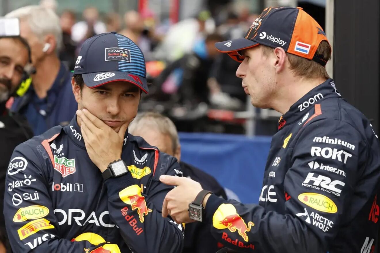 Checo y Verstappen, en una imagen de archivo