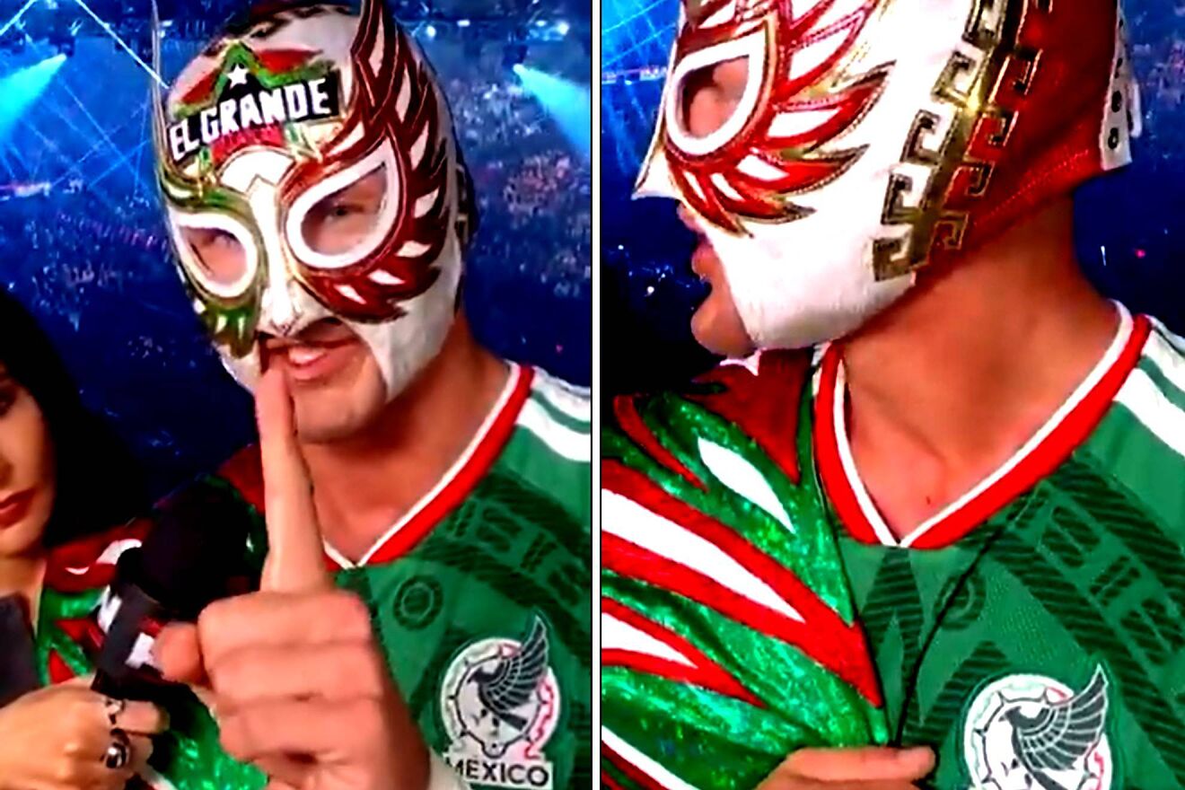 El Grande Americano con la playera de M�xico |