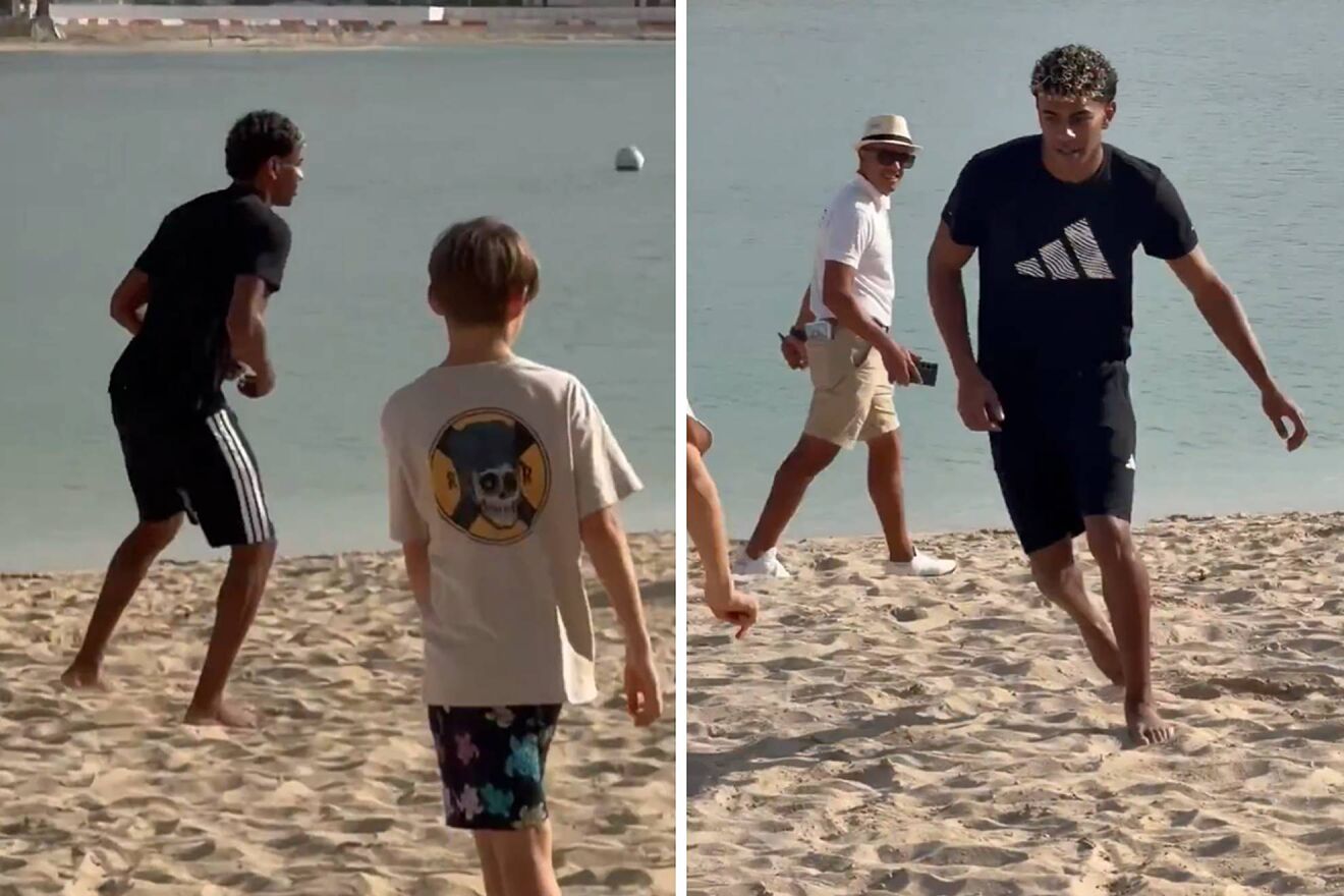 El futbolista del FC Barcelona fue visto en las playas de Dubai