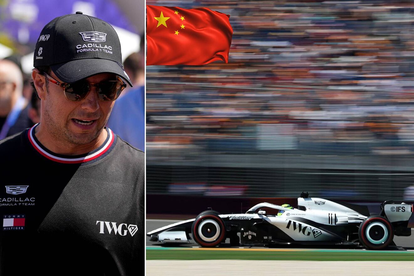 Sergio P�rez y su monoplaza de Cadillac F1 |