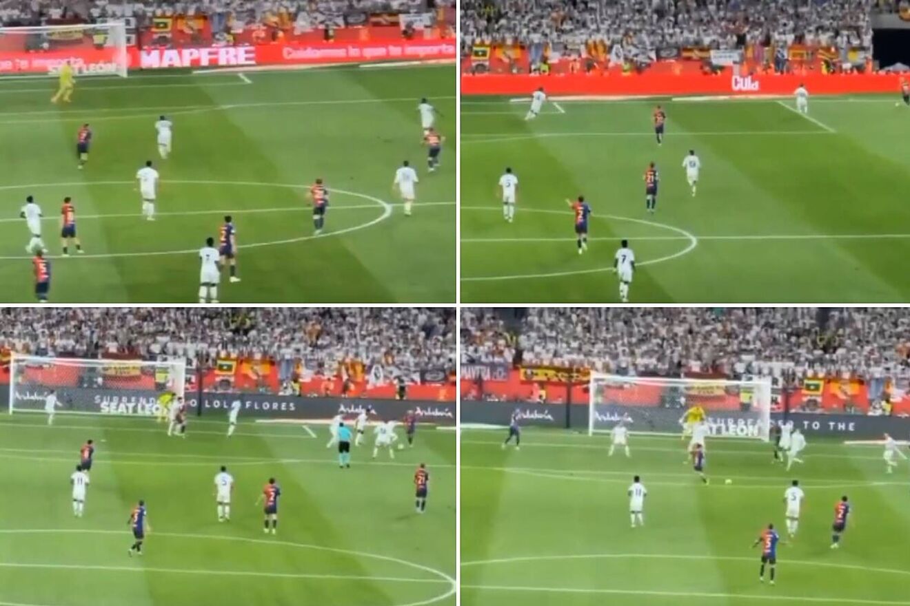 El madridismo, indignado con este video: Bellingham y Rodrygo no corren y Pedri marca el primer gol del Bar�a