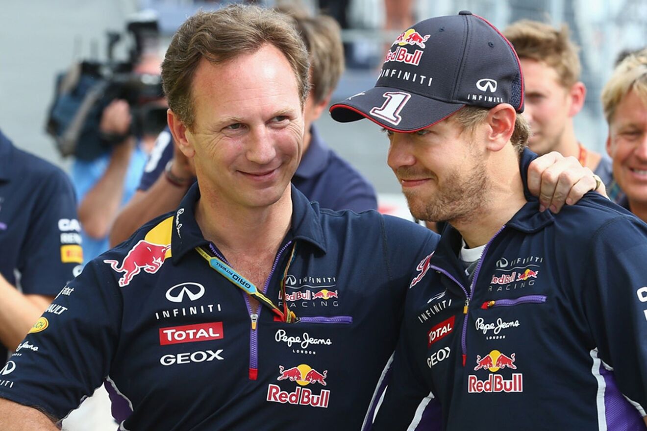 Horner y Vettel, en una imagen de archivo