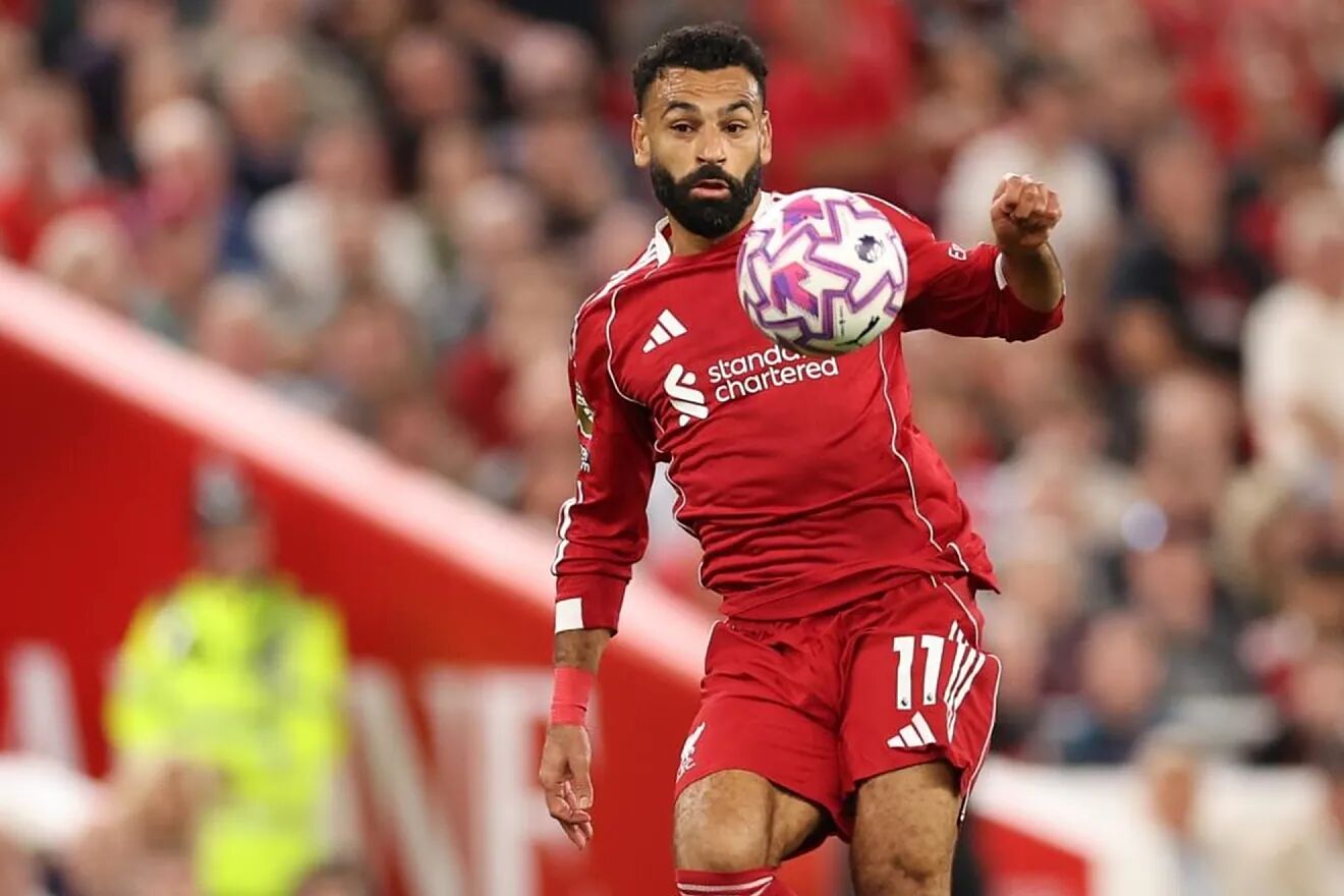 Salah, en un partido con el Liverpool