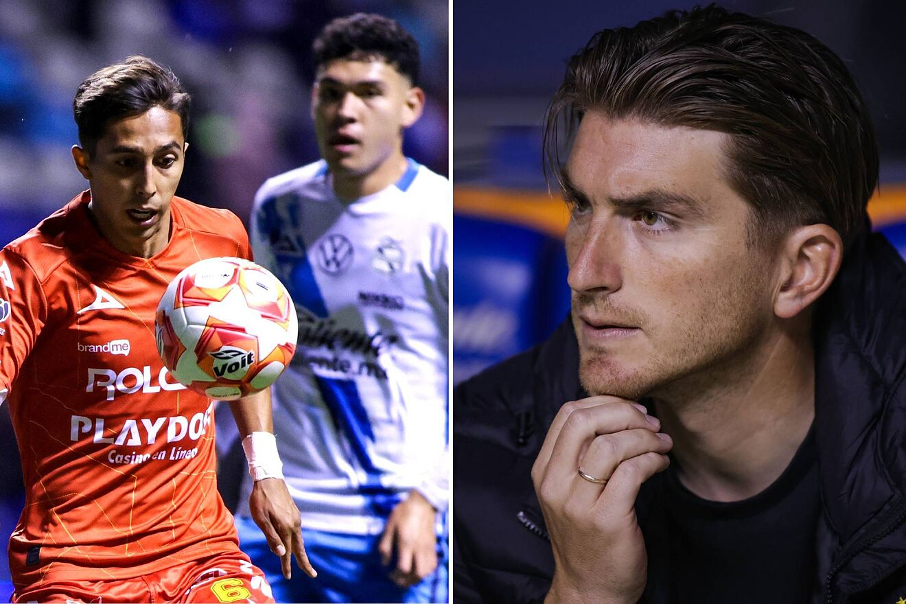 Mart�n Varini observa el partido en el estadio Cuauht�moc |