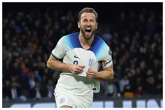 Harry Kane festeja un gol con Inglaterra