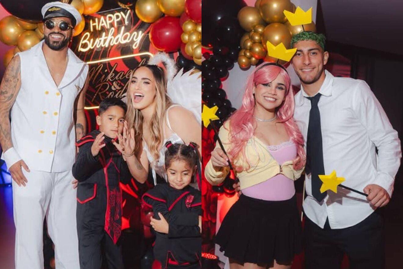 Rodrigo Aguirre, Mikaela Huvatt, Alana Flores y Sebasti�n C�ceres.