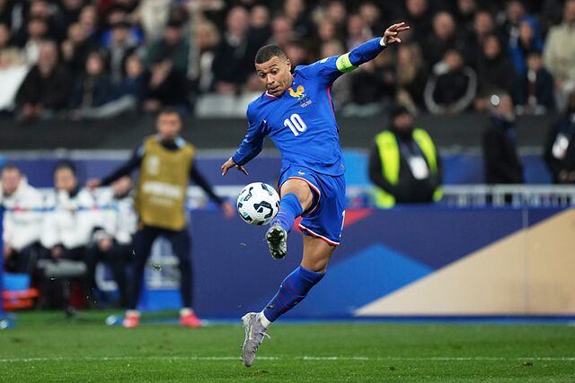 Mbapp�, durante el partido ante Croacia