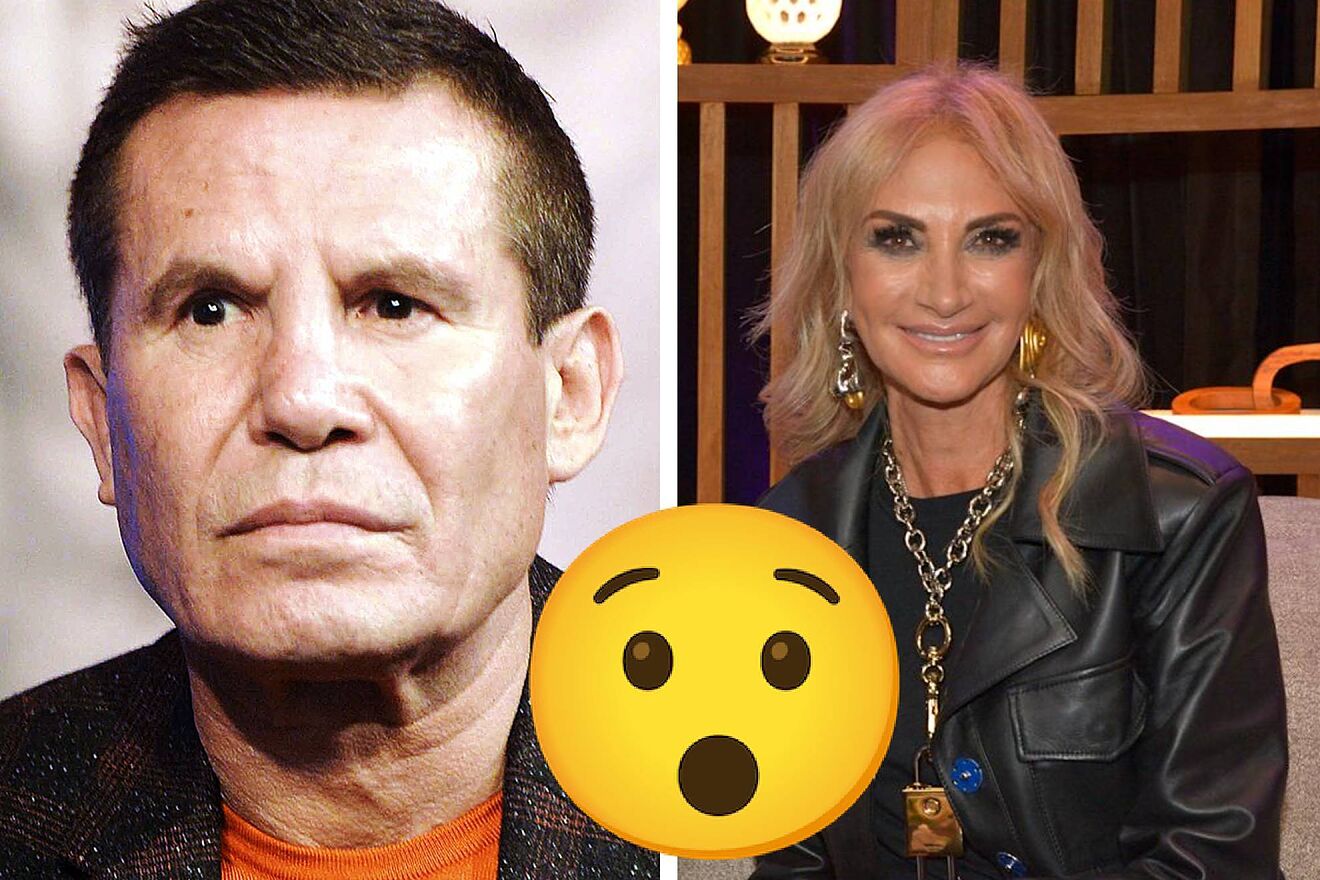 Julio César Chávez con Adela Micha.