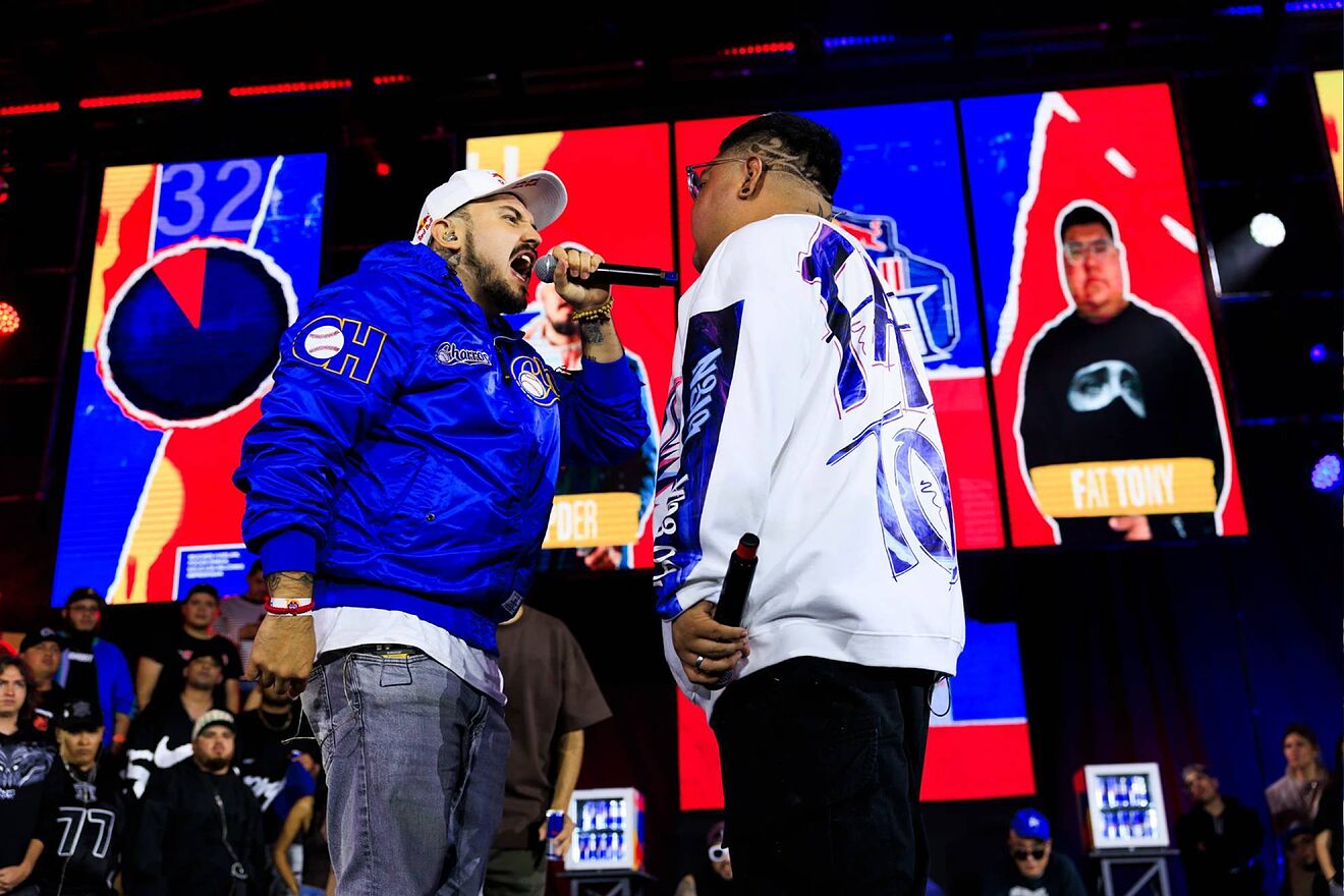 Rapder y Fat Tony enfrentándose en la Final Nacional de México