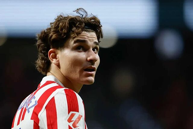 Juli�n �lvarez, en un partido con el Atl�tico /