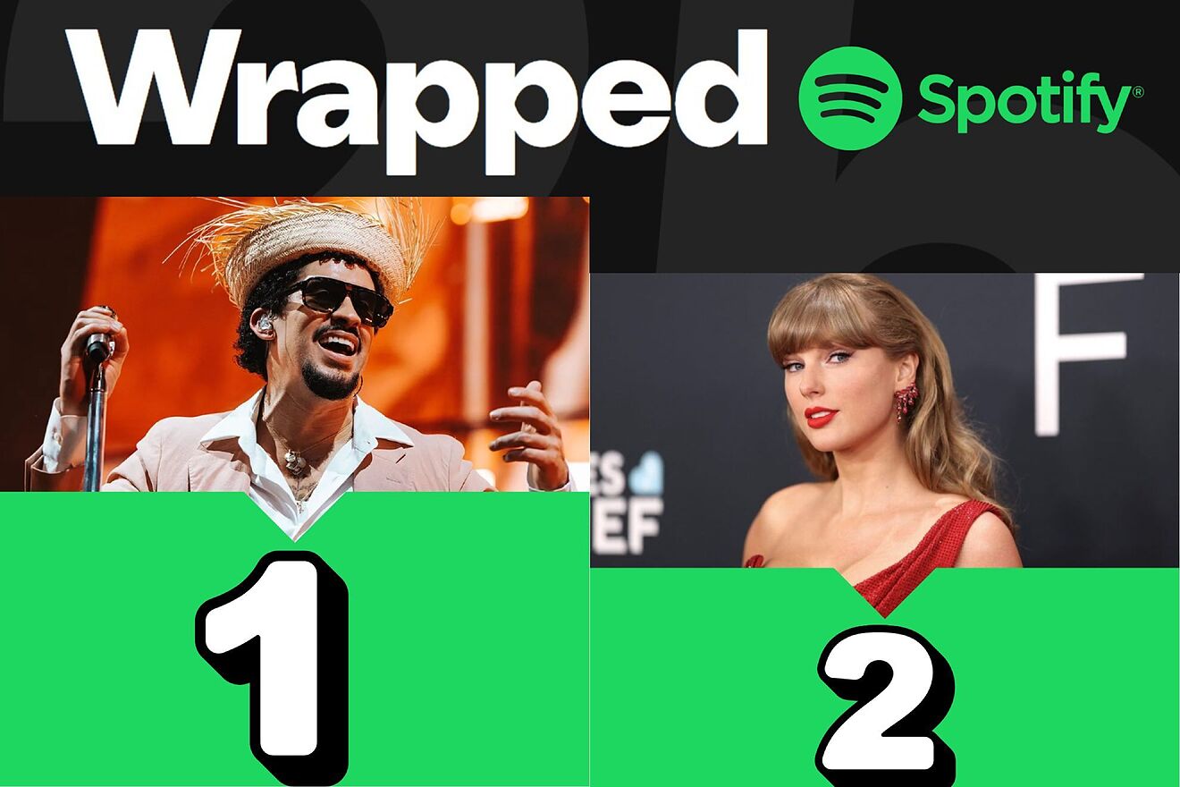 Spotify 2025: Bad Bunny desplaza a Taylor Swift