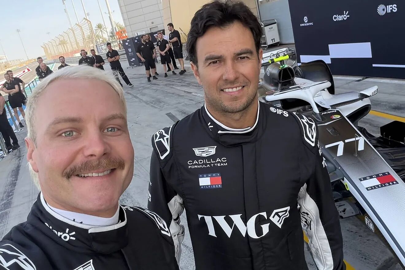 Bottas y Checo, con su nuevo Cadillac