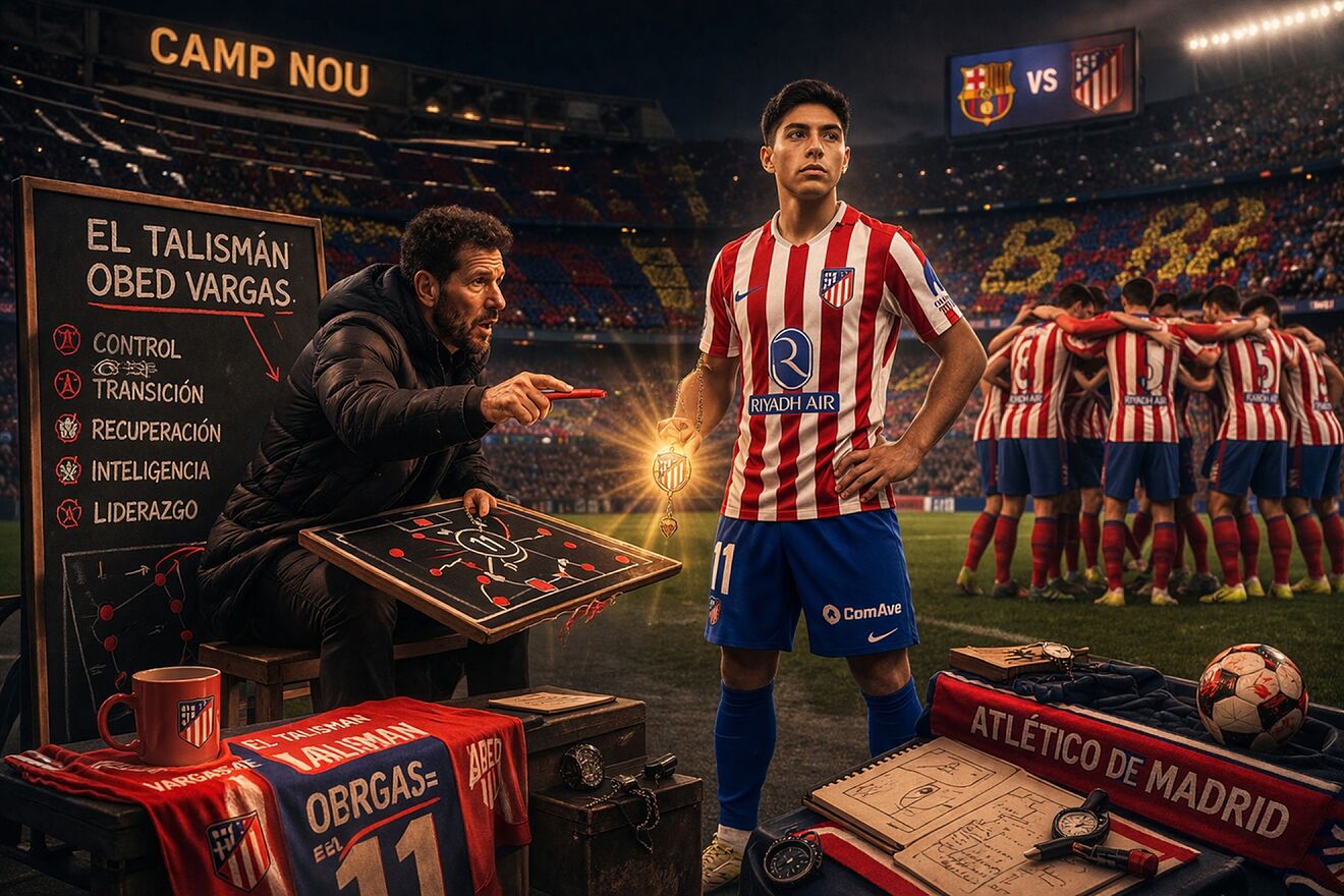 Un montaje creado con IA con Simeone y Obed Vargas.