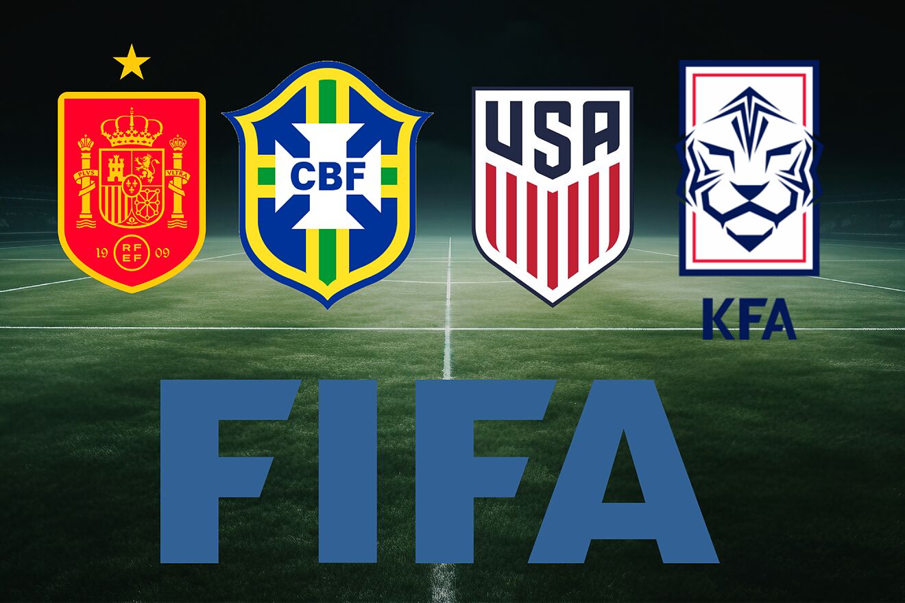 ¿Cuándo juegan España, Brasil, Estados Unidos y Corea del Sur en...