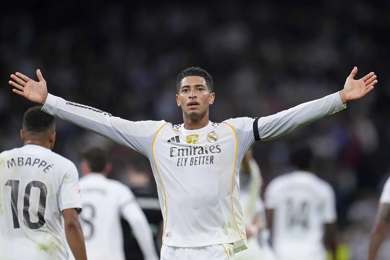 Bellingham celebra un gol con el Real Madrid