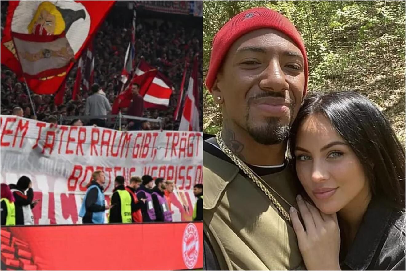 La protesta de los hinchas del Bayern y Boateng con su exnovia, Kasia...