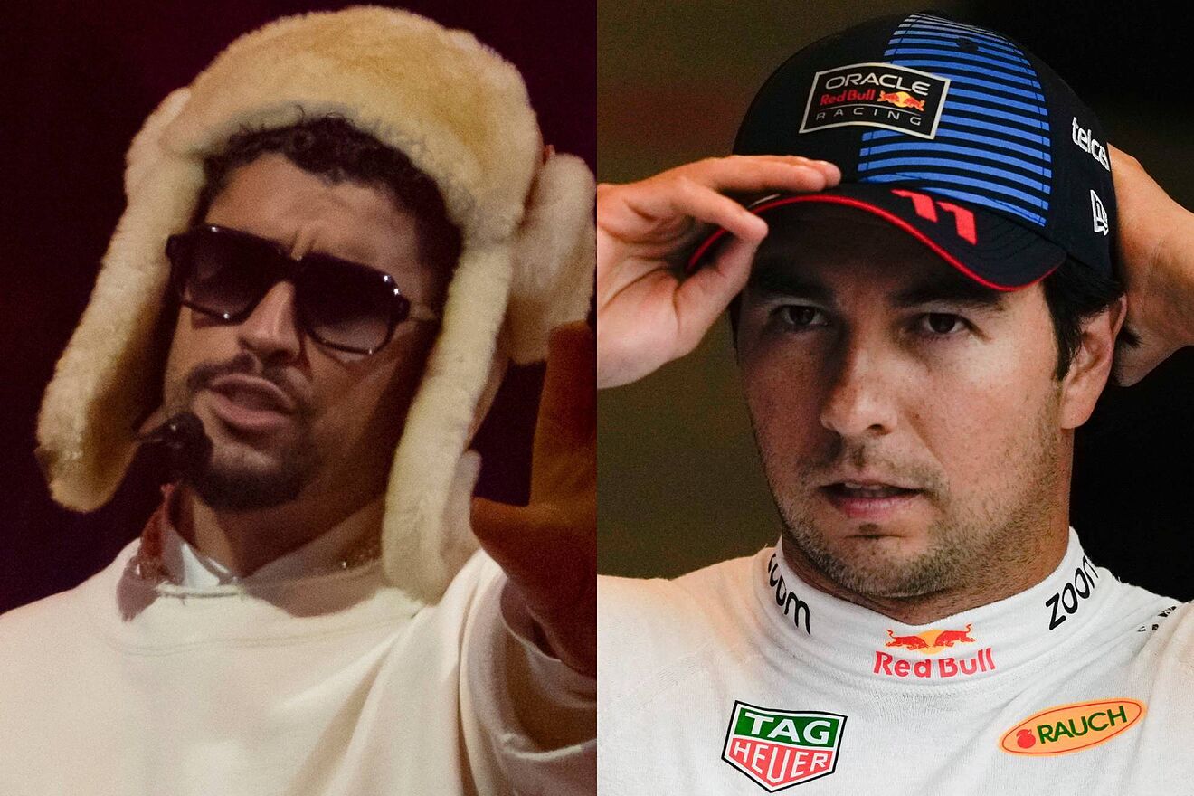 Bad Bunny y Checo Pérez.