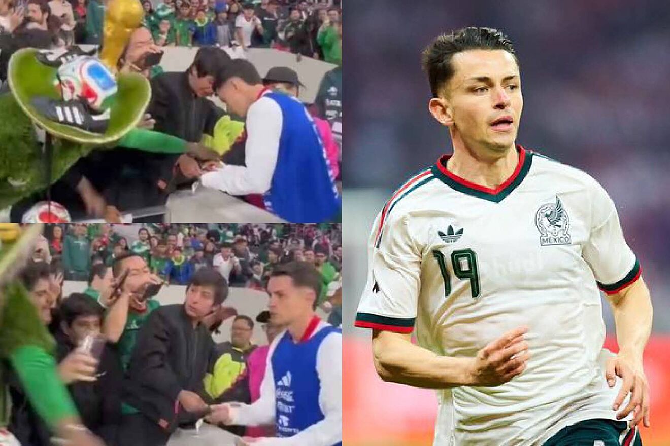 Aficionado de M�xico regala bal�n firmado de �lvaro Fidalgo tras...