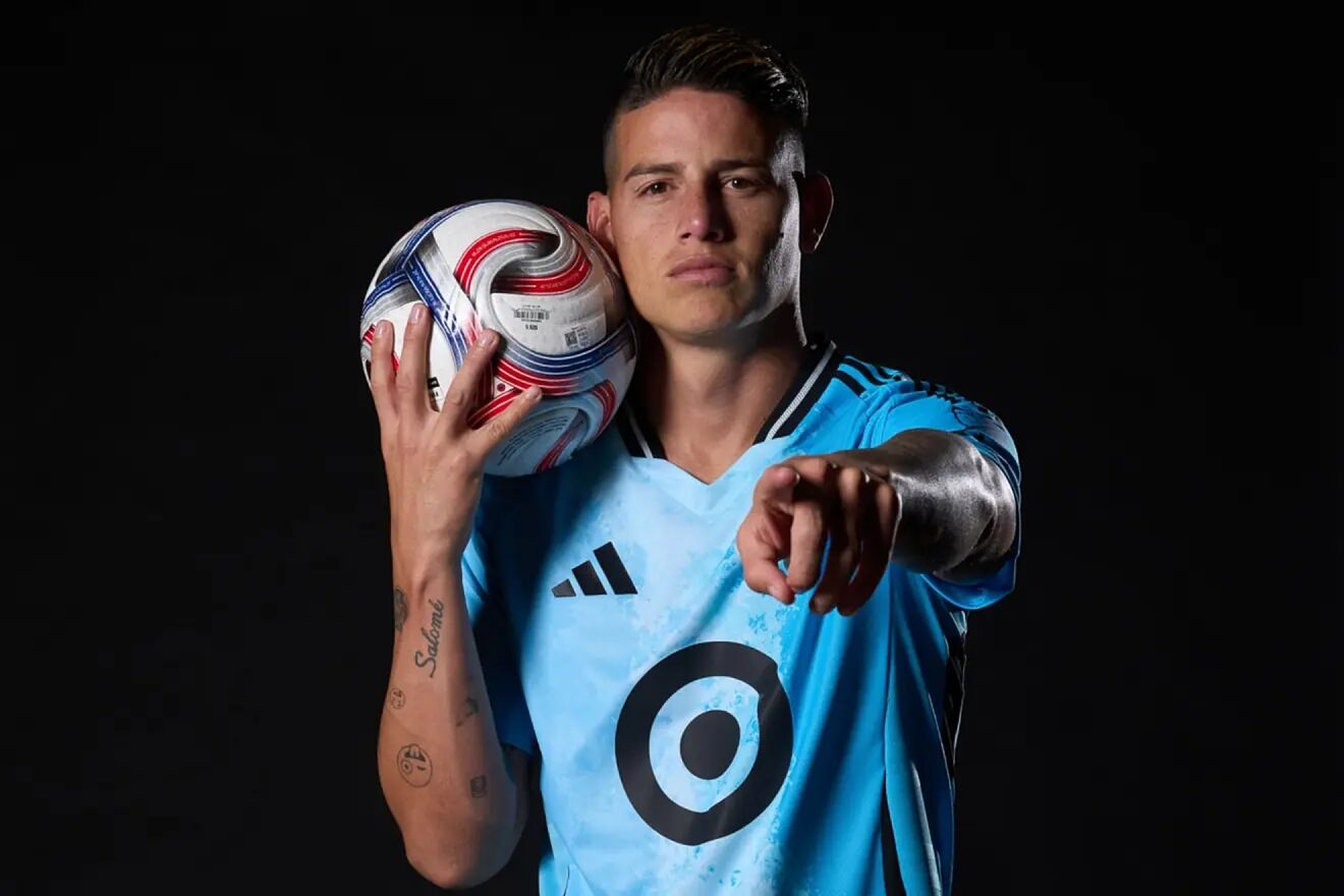 James Rodr�guez, en la presentaci�n de Minnesota