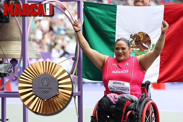 Gloria Zarza le da la primera presea de oro a M�xico