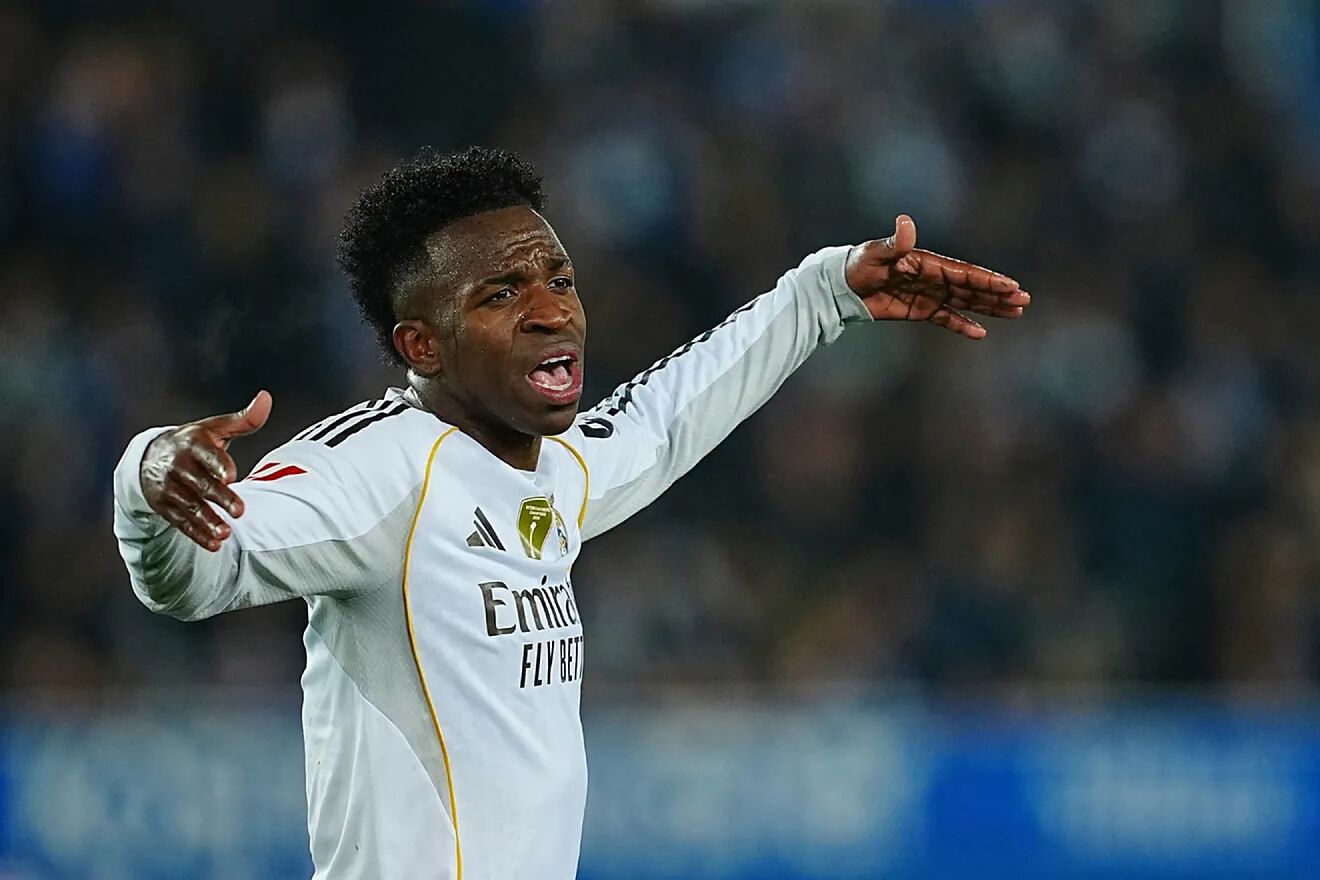 Vinicius, durante un partido con el Real Madrid