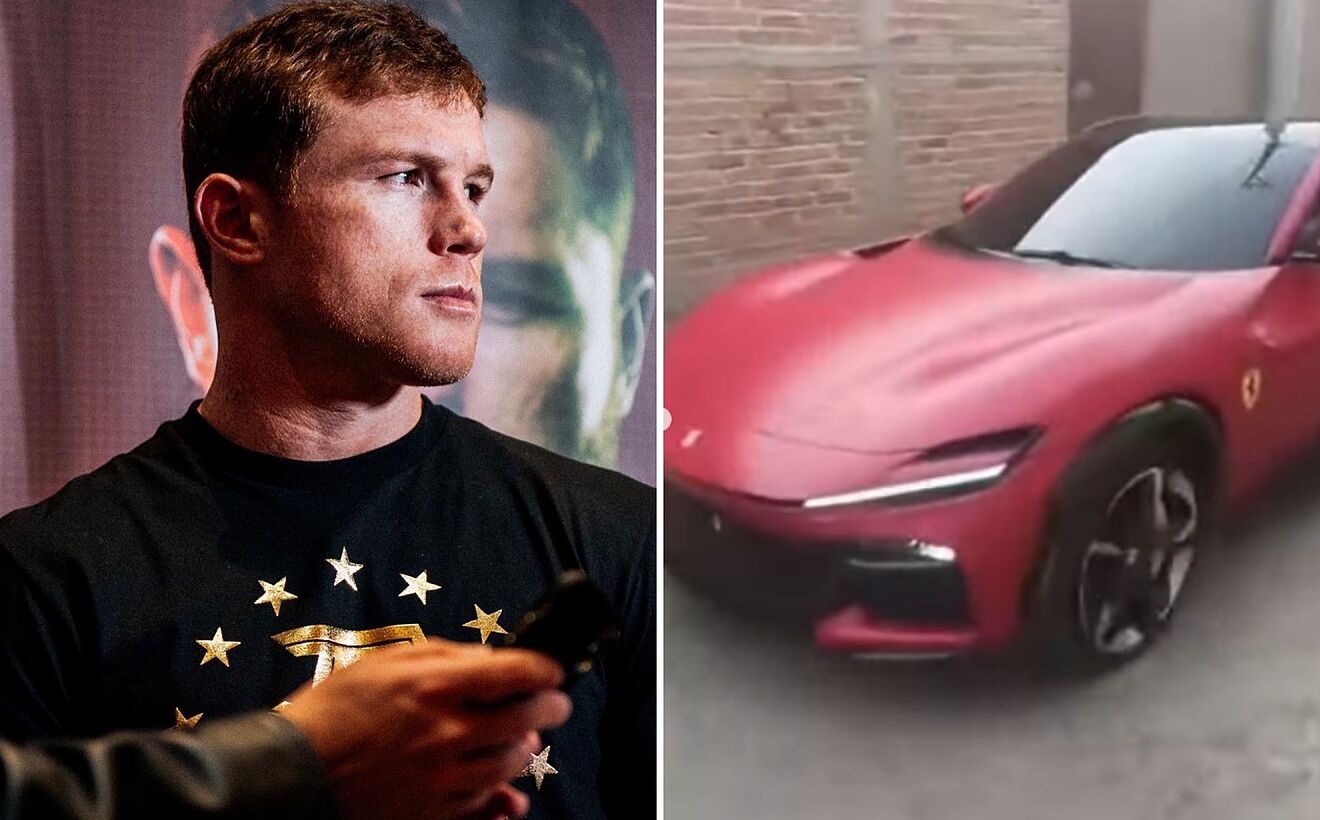 S�ul �lvarez fue visto arriba de su 'Purosangue' siendo escoltado...