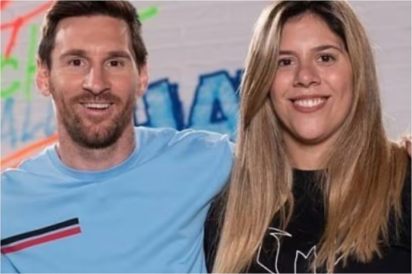 Lionel Messi y su hermana Mar�a Sol.