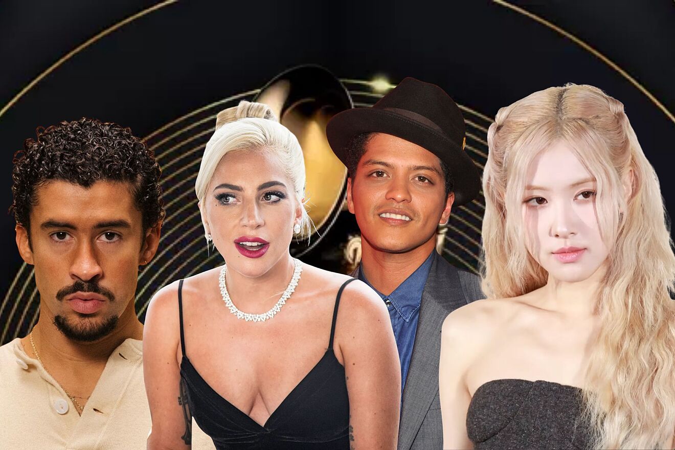 Bad Bunny, Lady Gaga, Bruno Mars y Ros� buscan hacer historia...