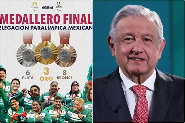 AMLO agradeci� a cada uno de los medallistas paral�mpicos.