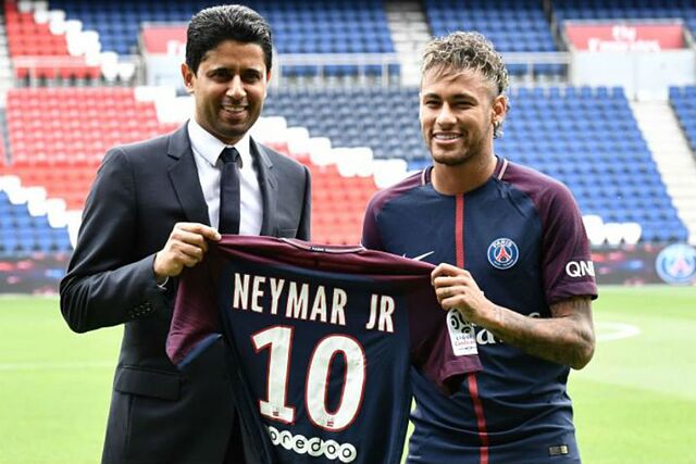 Neymar, el d�a de su presentaci�n con el PSG