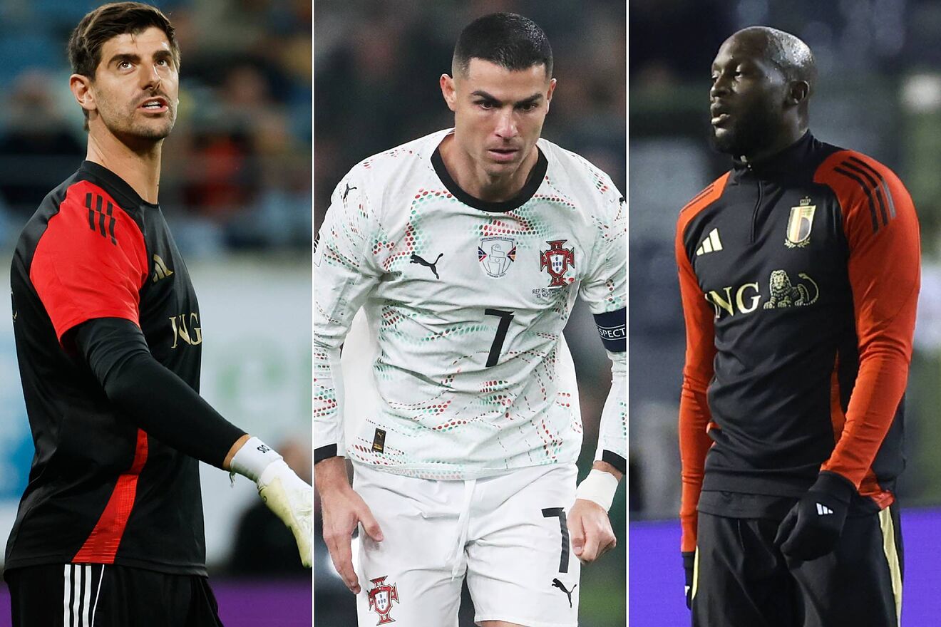 Romelu Lukaku Thibaut Courtois B�lgica Cristiano Ronaldo Portugal...