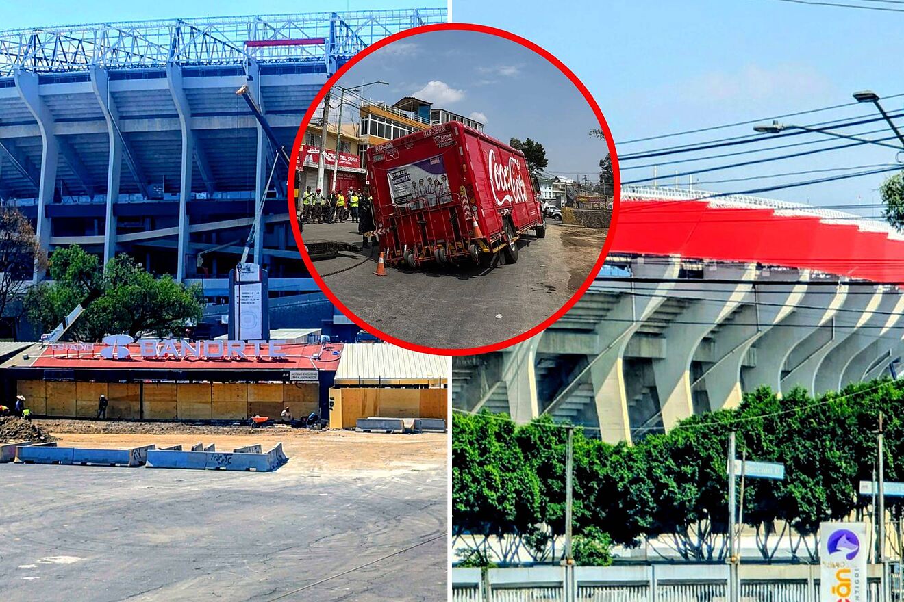 Las obras inconclusas del Estadio Azteca y su socavón en Circuito...