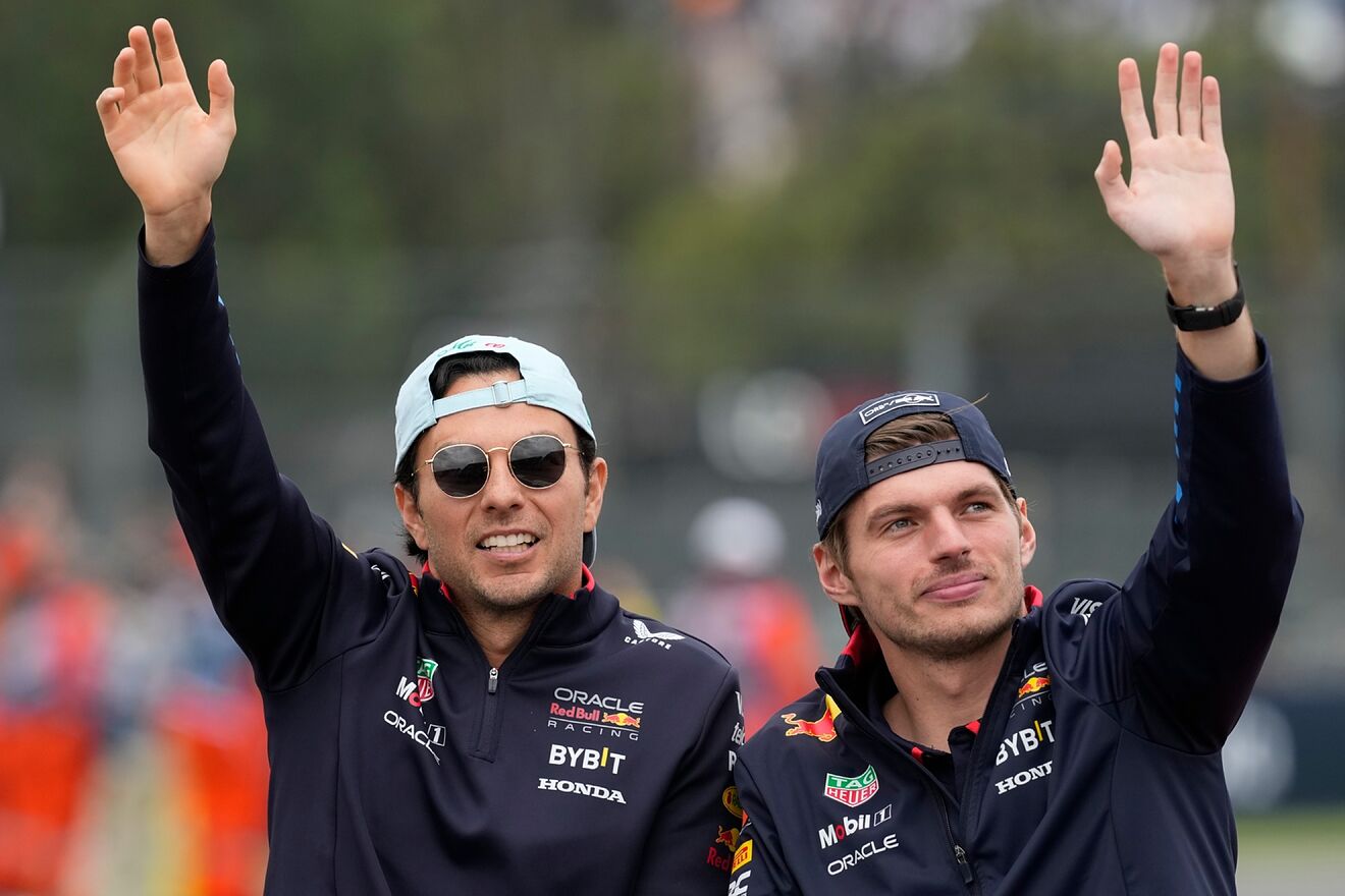 Sergio P�rez y Max Verstappen