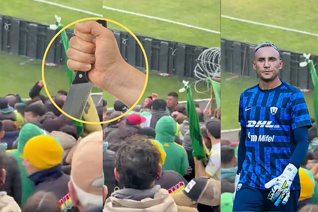 Se va Keylor Navas y aficionados protagonizan pelea con cuchillos en el Aldosivi vs Newell's