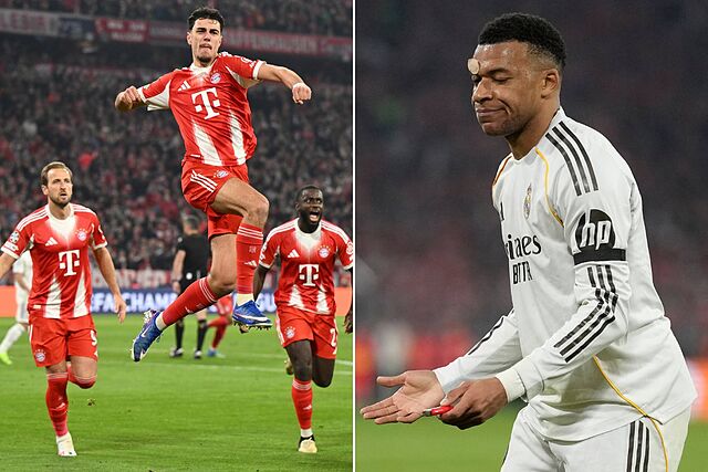 Bayern Munich sufri� y liquid� al Real Madrid hasta que se qued� con 10 en la cancha