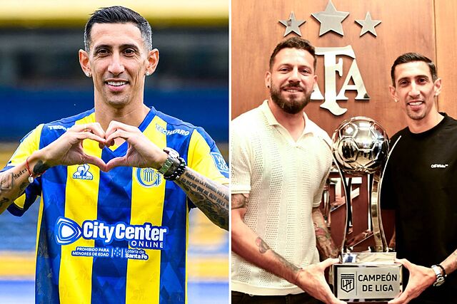 �ngel Di Mar�a, campe�n con Rosario Central |