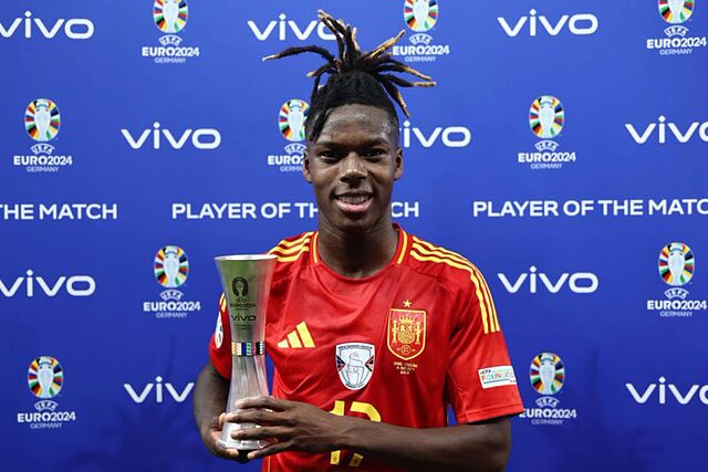 Nico Williams se llev� el premio al Mejor Jugador del Partido.