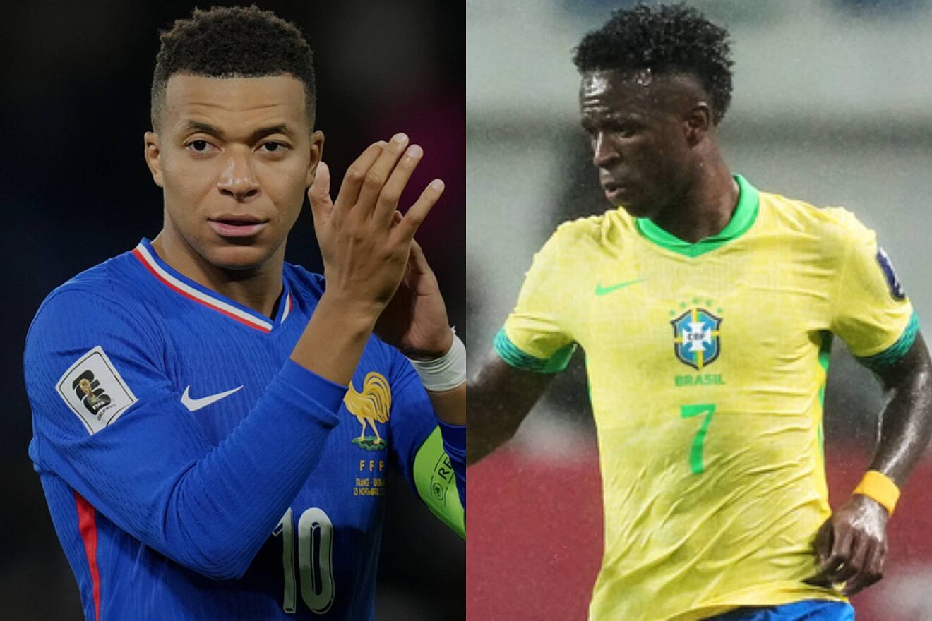 Kylian Mbappé y Vinicius Jr.