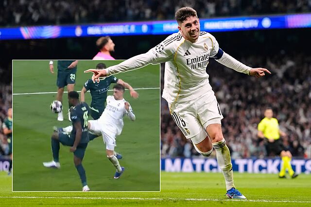 El uruguayo se visti� de Kylian Mbapp� ante los Cityzens