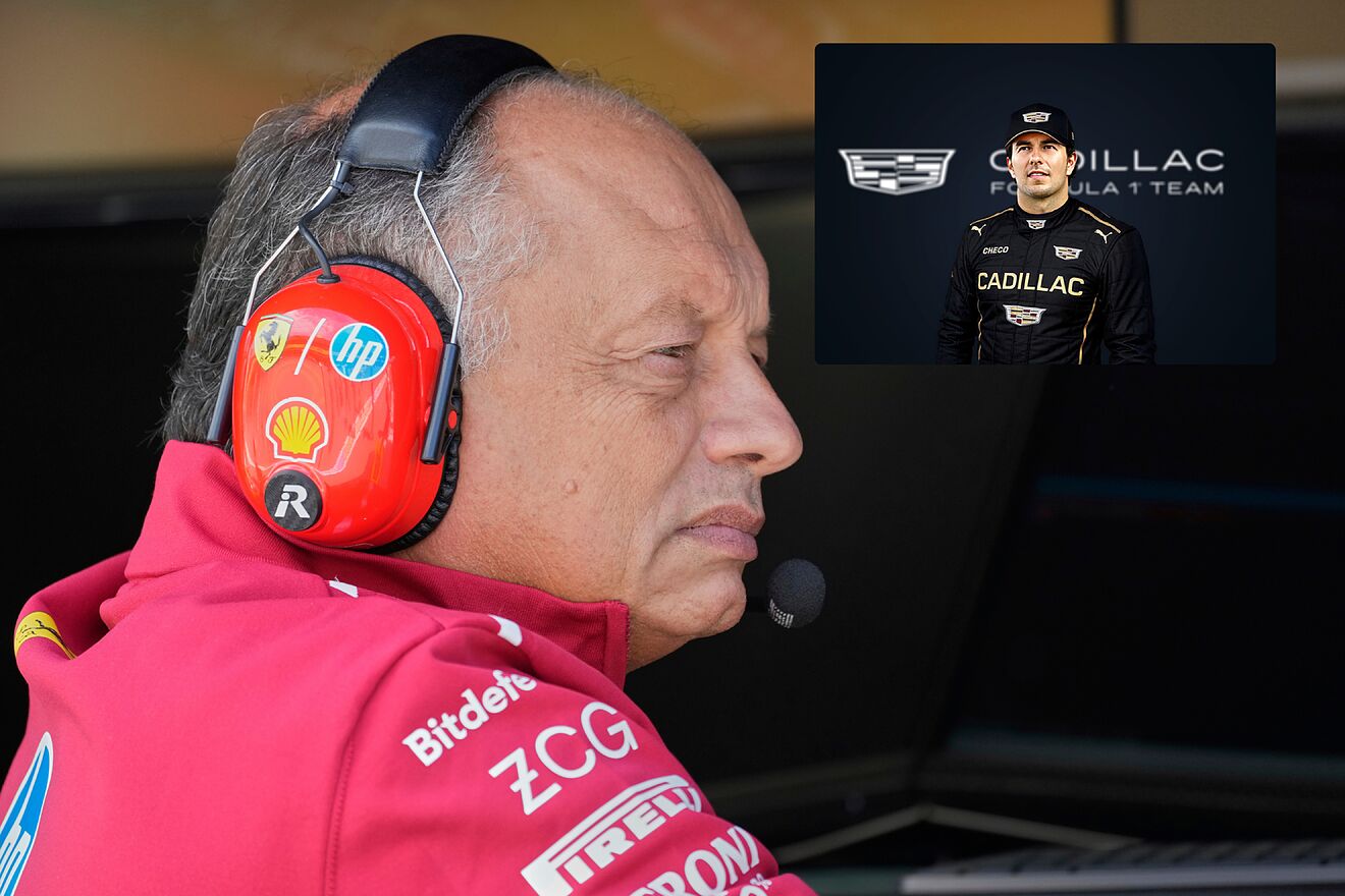 Montaje con las fotos de Vasseur y Checo P�rez.