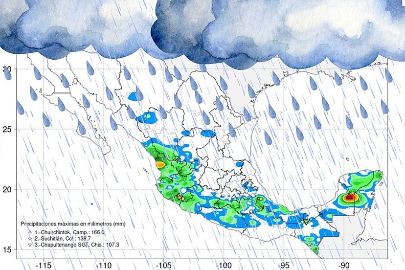 Ciclón Priscilla avanza por el pácifico; SMN prevé lluvias torrenciales en  estos estados este fin de semana | MARCA México
